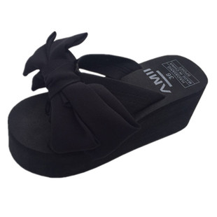 网红拖鞋女夏时尚蝴蝶结人字拖外穿网红款可爱个性沙滩鞋夹板凉拖