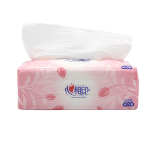 心相印软抽纸2层150抽3包装无香面巾纸原生木浆家用DT2150商用5提