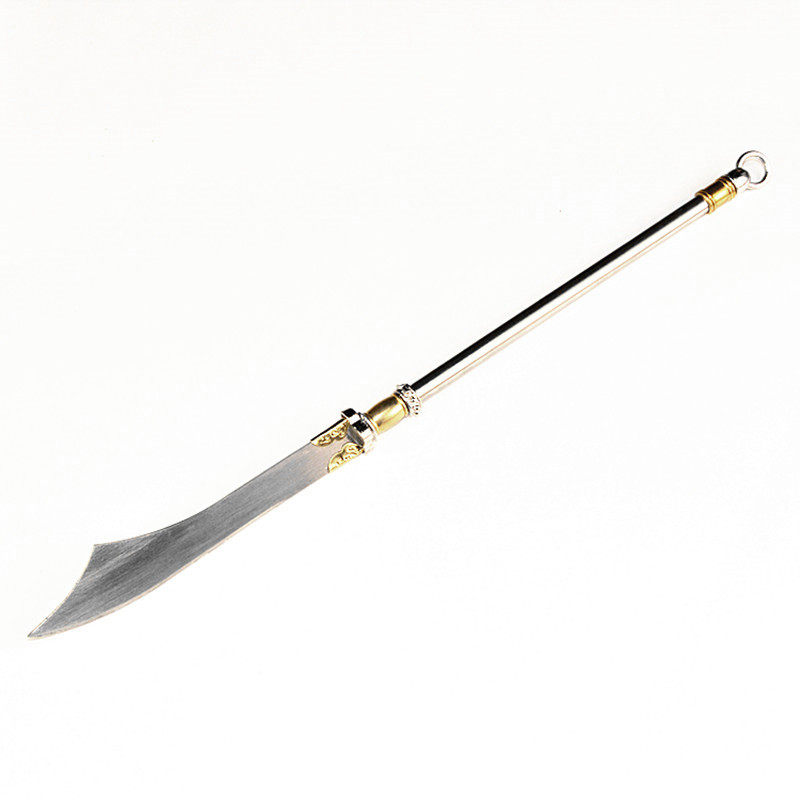 1:6古代冷兵器模型九环刀破风刀乾隆佩刀麒麟刀微缩兵器收藏_虎窝淘