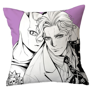 JOJO的奇妙冒险吉良吉影杀手皇后KILLER QUEEN骷髅头领带抱枕靠垫
