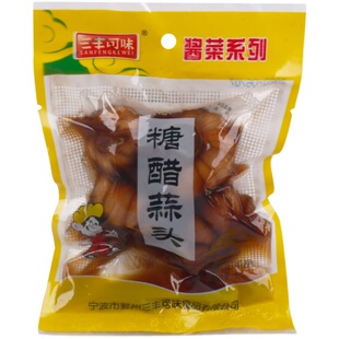 三丰可味糖醋蒜头200g*3袋腌制泡菜大蒜配粥小菜开味下饭菜糖蒜头