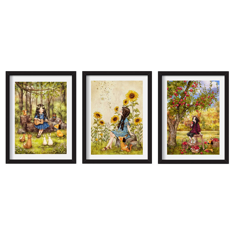 十字绣2025新款线绣客厅简约小幅女孩儿童卡通可爱清新手工自己绣