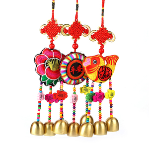刺绣挂件风铃2022新年鸡年春节生肖挂饰中国民族风特色手工艺礼品