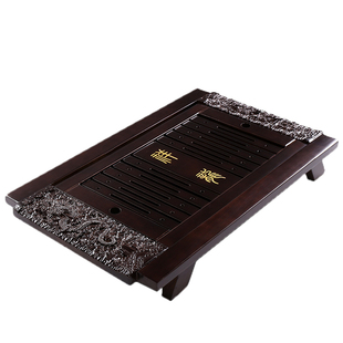 茶具茶盘茶海功夫排水储水抽屉式竹制茶台茶托盘柯实木茶道零配件