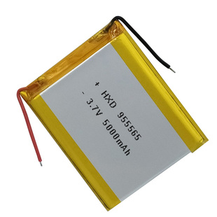 3.7V锂电池可充电定制大容量5000mah通用955465聚合物电芯955565