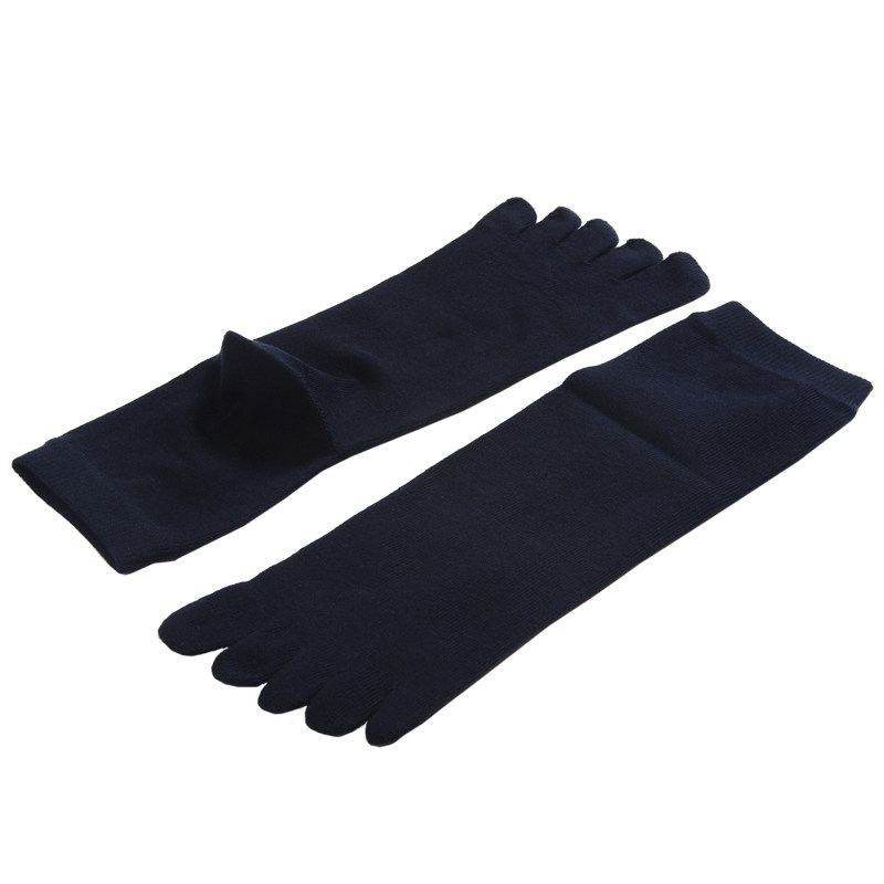 欧蒂爱竹纤维男士袜子五指袜男纯棉运动防臭脚趾袜透气中筒分趾袜