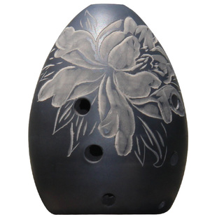 埙乐器初学者八孔埙勋初学入门练习黑陶埙民族吹奏乐器送埙袋教材