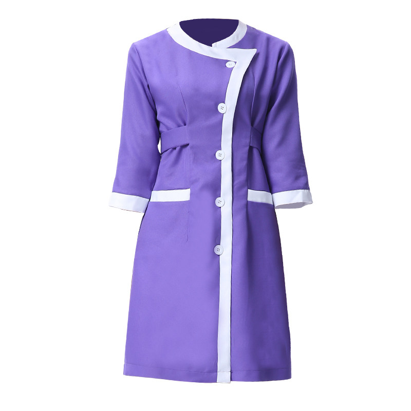 2021美容师工作服秋冬装美容院工作服护士服美容师服装新款连衣裙