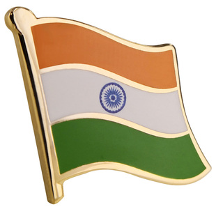 珐琅工艺印度国旗徽章世界各国旗帜胸章金属襟章胸针