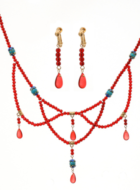 古风原创设计风宫廷眉心坠项链