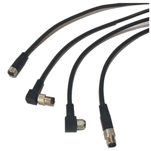 防水航空插头插座M8-3芯4芯公头母头连接器传感器插头带线2米航插