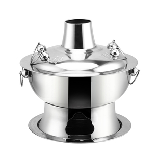 仿铜不锈钢木炭火锅分体家用传统烧碳火锅炉老式老北京火锅盆炉具