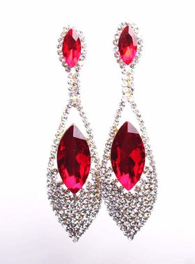 欧美大牌奢华满钻宝石晚宴项链