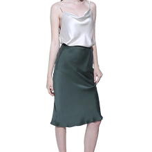 重磅丝绸缎面女中长款长裙夏半身裙1