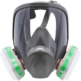 3M6800防毒面具配6004滤毒盒防粉尘甲胺氨气化工气体呼吸器全面罩