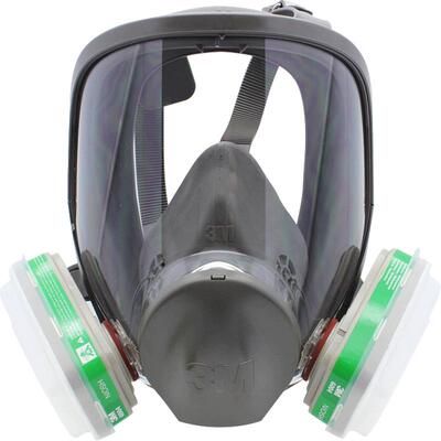 3M6800防毒面具配6004滤毒盒防粉尘甲胺氨气化工气体呼吸器全面罩
