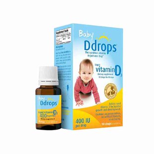 美国d3 Ddrops 婴儿维生素 宝宝D3滴剂 VD 宝宝补促盖吸收补钙