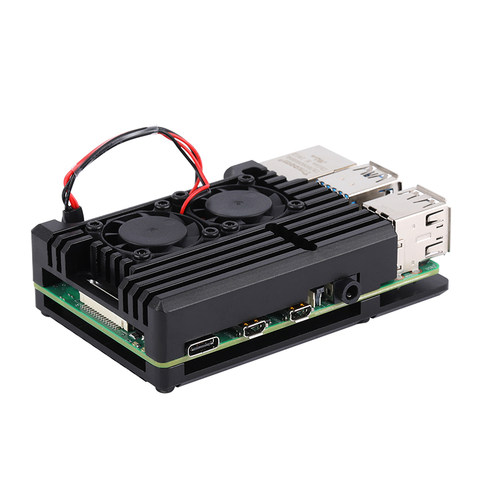 树莓派4b主板外壳RaspberryPi4 b型盒子4b/4代铝合金散热壳子配件