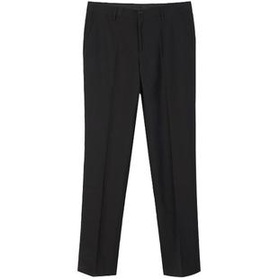 卡其色那不勒斯西裤男商务休闲巴黎调节扣意式修身垂感翻边九分裤