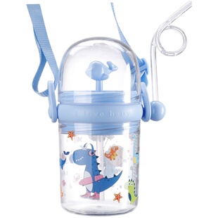 金鱼儿童网红会喷水的小鲸鱼喷泉水杯子喷水杯学生海豚吸管杯可爱