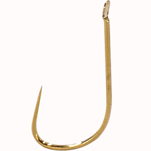 日本进口土肥富金色无倒刺竞技鱼钩鱼钩鲫鱼钩金色竿头袖钩