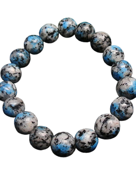 天然k2石散珠圆珠单圈水晶手串珠