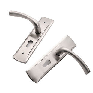 铝合金简约通用型静音门把手面板木门锁室内卧室房间门锁面板配件