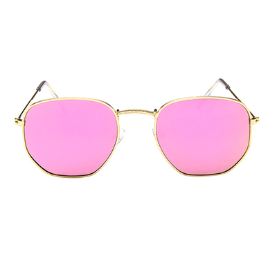 women box metal polygon sunglasses fashion men sun glasses