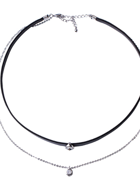 流行饰韩版精致双层女几何锆石