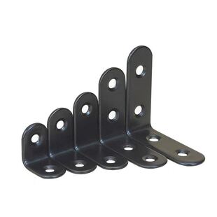 加厚一字型直片 直角角铁90度层板托支架 L型黑色角码 家具连接件