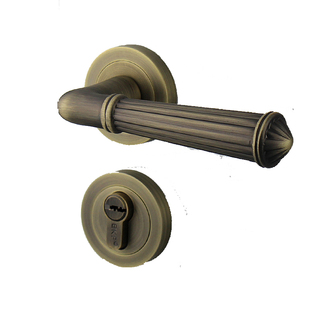 德国格雷格门锁室内 卧室房门锁三件套美式实木大门锁具防盗纯铜