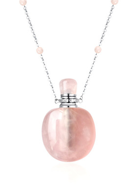 天然粉水晶芳香珠宝明星款吊坠