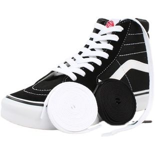 适用于万斯范斯vans原装aut低中高帮SK8帆布鞋ward黑白色短鞋带绳