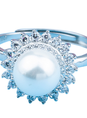 diy纯银蜜蜡琥珀碧玺戒指空托