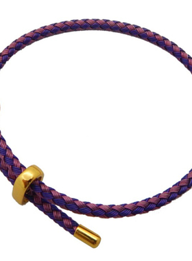 3mm防水钢丝绳可调节3d硬金手链