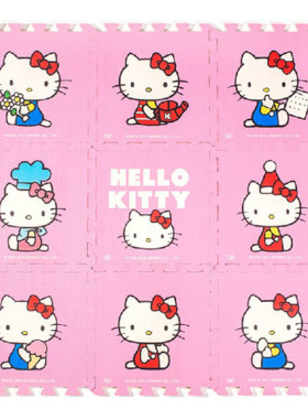 儿童学步泡沫地垫卡通kitty凯蒂