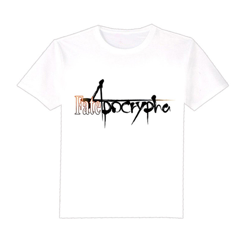 fate/apocrypha贞德FATE APO动漫logo文字周边学生运动T恤短袖白T