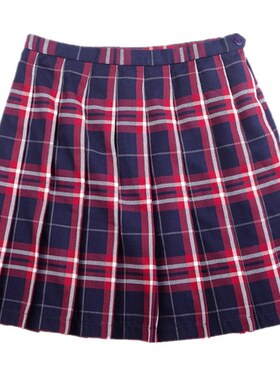半身百褶裙公主风红格13q210校服