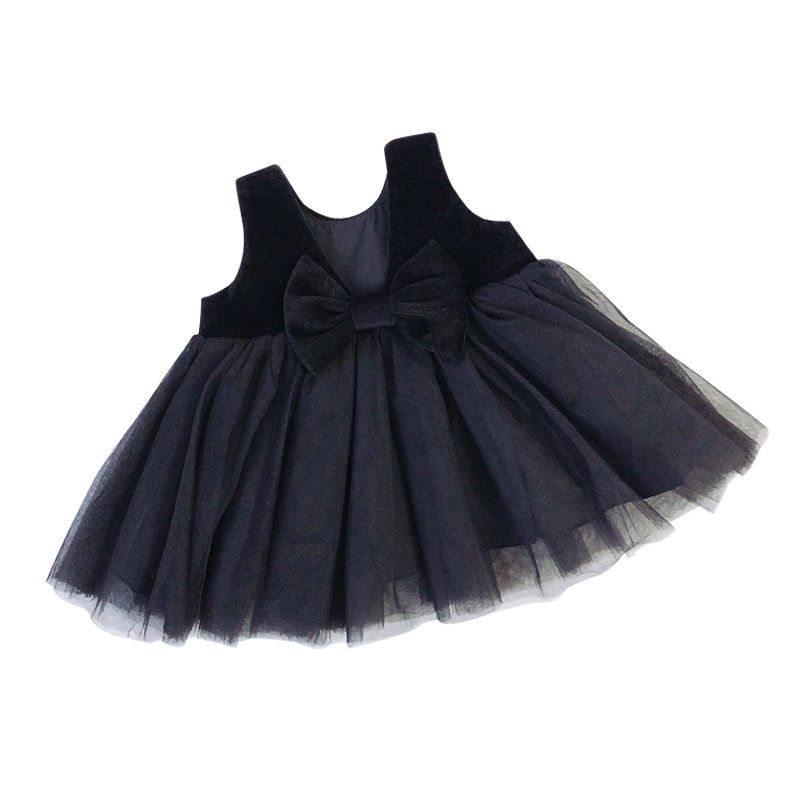 秋冬洋气春节儿童生日粉色礼服