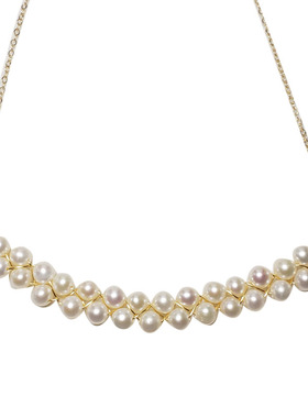 手作双层甲状腺疤痕天然珍珠