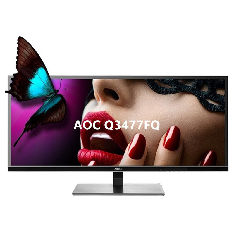 AOC34寸带鱼屏Q3477FQ无边框2K电脑液晶显示器屏幕24寸32寸曲面40