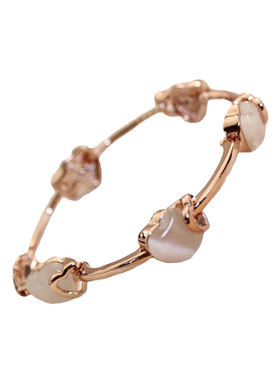 韩国精美爱心手链女潮玫瑰金手镯