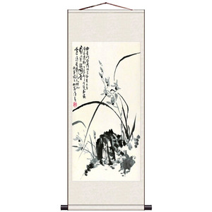 兰花国画风水装饰画玄关挂画客厅花鸟画君子兰礼品字画办公室挂画