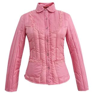 羽绒服内胆女修身长袖轻薄短款冬季羽绒保暖内衣大码加厚打底衬衫