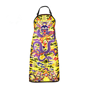 故宫万寿龙袍围裙朕来做煮好男人围裙防油角色扮演道具可调节肩带