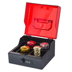 铝合金手提财务银行公司印章盒子多功能分格组合带密码锁公章发票章便携式公章整理收纳盒子法人私章印章箱子