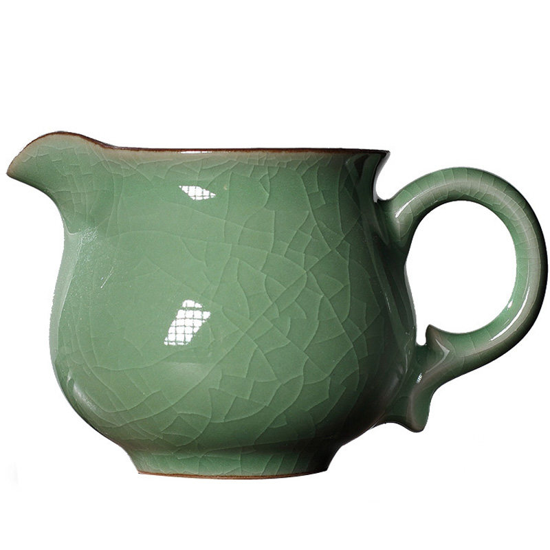 青瓷公道杯功夫茶具茶海龙泉市陶瓷哥窑开片冰裂公杯分茶器匀杯