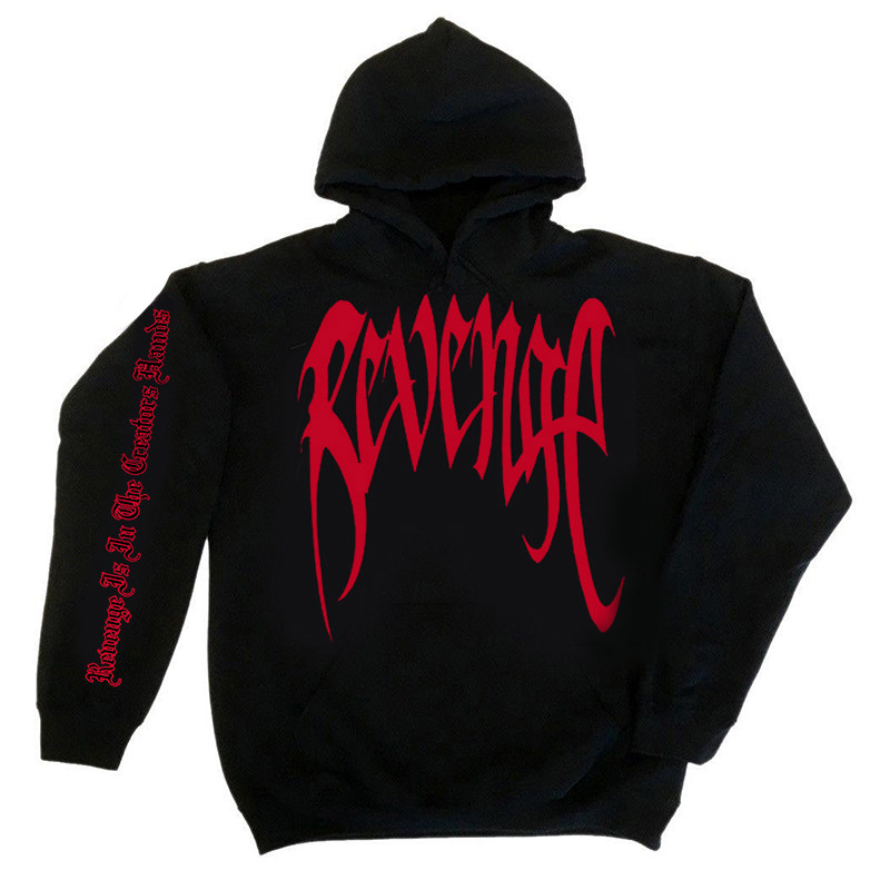 Revenge Xxxtentacion同款XXX纪念嘻哈连帽街头潮流说唱卫衣帽衫