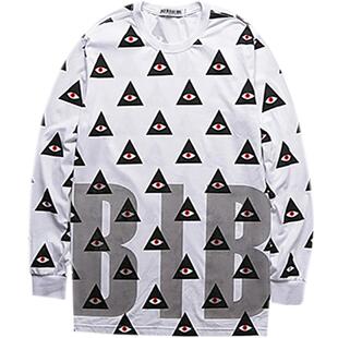 DEVIL NUT潮牌 恶魔 三角眼迷彩 长袖 男式T恤 BIB SFV