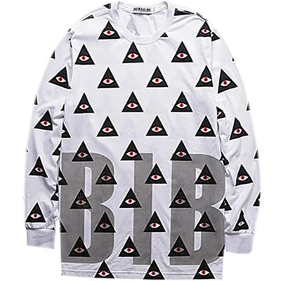 DEVIL NUT潮牌 恶魔 三角眼迷彩 长袖 男式T恤 BIB SFV